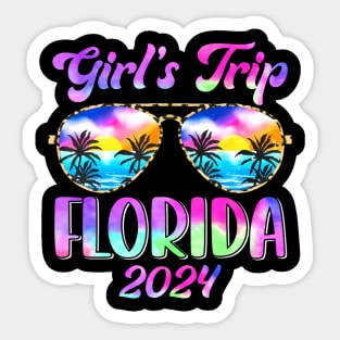 Girls Trip Florida 2024 Summer Beach Weekend Vacation Women Sticker